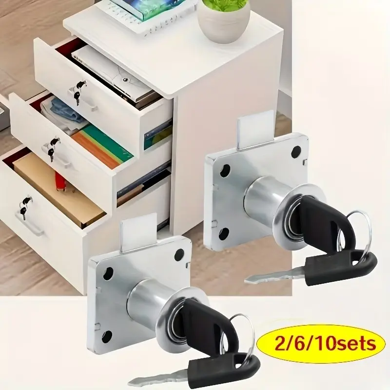 Advanced Drawer Locks Set, Zinc Alloy Lock, Secure Furniture Locks for Home & Office, Durable Design, Easy Installation, Ideal for Storage Solutions