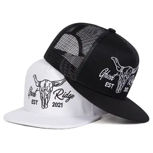 Unisex Bull Head Letter Embroidered Hip Hop Hat Mesh Hat  Adjustable Baseball Cap Breathable Sun Protection Outdoor Hat