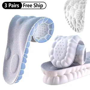 4D Cloud Massage Shoe Insoles, Memory Foam Arch Support Insoles for Women Men, Shock Absorption Breathable Shoe Pads for Standing All Day, Cut to Fit for All Shoes, Relieve Foot Pain