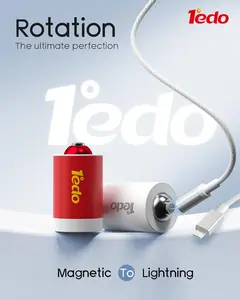 Charger Fast Charging for iPhone Samsung, 1°edo 20W 30W 65WMagnetic Fast Charger Block with 6FT Cable Innovative Magnetic  (USB-C & Lightning)