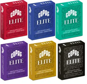 Copag 100% PVC Plastic Poker-Size Game Card Deck - Jumbo Indices, Mixed Flexible Colors, Single Deck, Excellent Legibility, Resists Bending and Creasing, Washable for Card Games, Resist Bending And Creasing