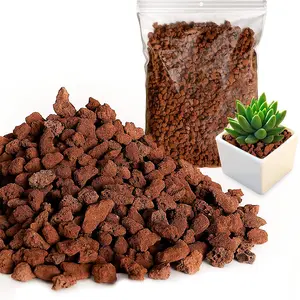 1/2 lb Red Lava Rock for Indoor and Outdoor Fire Pits, Fireplaces, Gas Grills and Garden Landscaping - 0.1-0.3 Inch Torch Stone Wall Light
