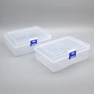2pcs Transparent Storage Box Without Compartments, Multifunctional Fishing Bait and Hook Storage Box, Jewelry Organizer for Home Use, Clear Plastic Boxes