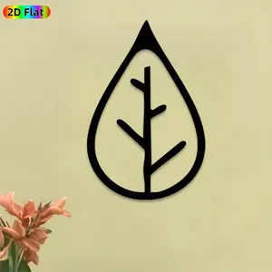 1pc Leaf Teardrop Metal Wall Art, Minimalist Leaf Teardrop Statue Mural, Ideal Gift for New Year, Easter, Nature-Inspired  Weather-Resistant  Perfect for Garden Fence & Living Room Wall Nature Enthusiasts
