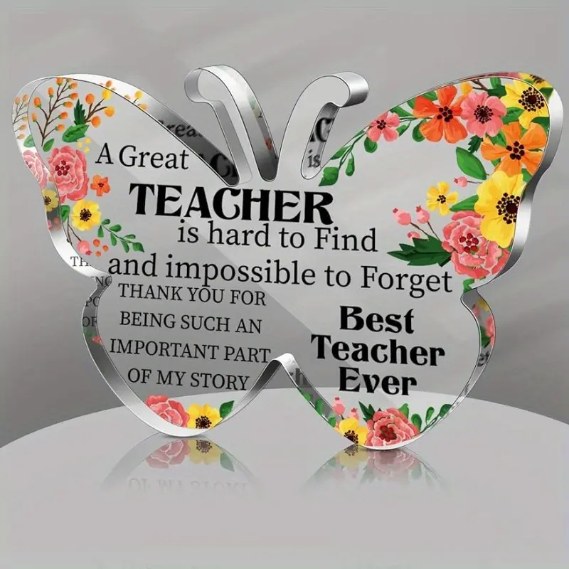 Teacher Valentine Gift Teacher Appreciation Gifts Teacher Thank You Gifts Teacher Gift from Student Teacher Retirement Gifts Teacher Gift Teacher Office Decor Keepsake (Butterfly)  Graduation Decorations