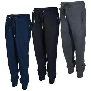 BROOKLYN VERTICAL 3-Pack Boys Fleece Cotton Joggers Sweatpants with Zipper Pocket and Drawstring | Small-XL