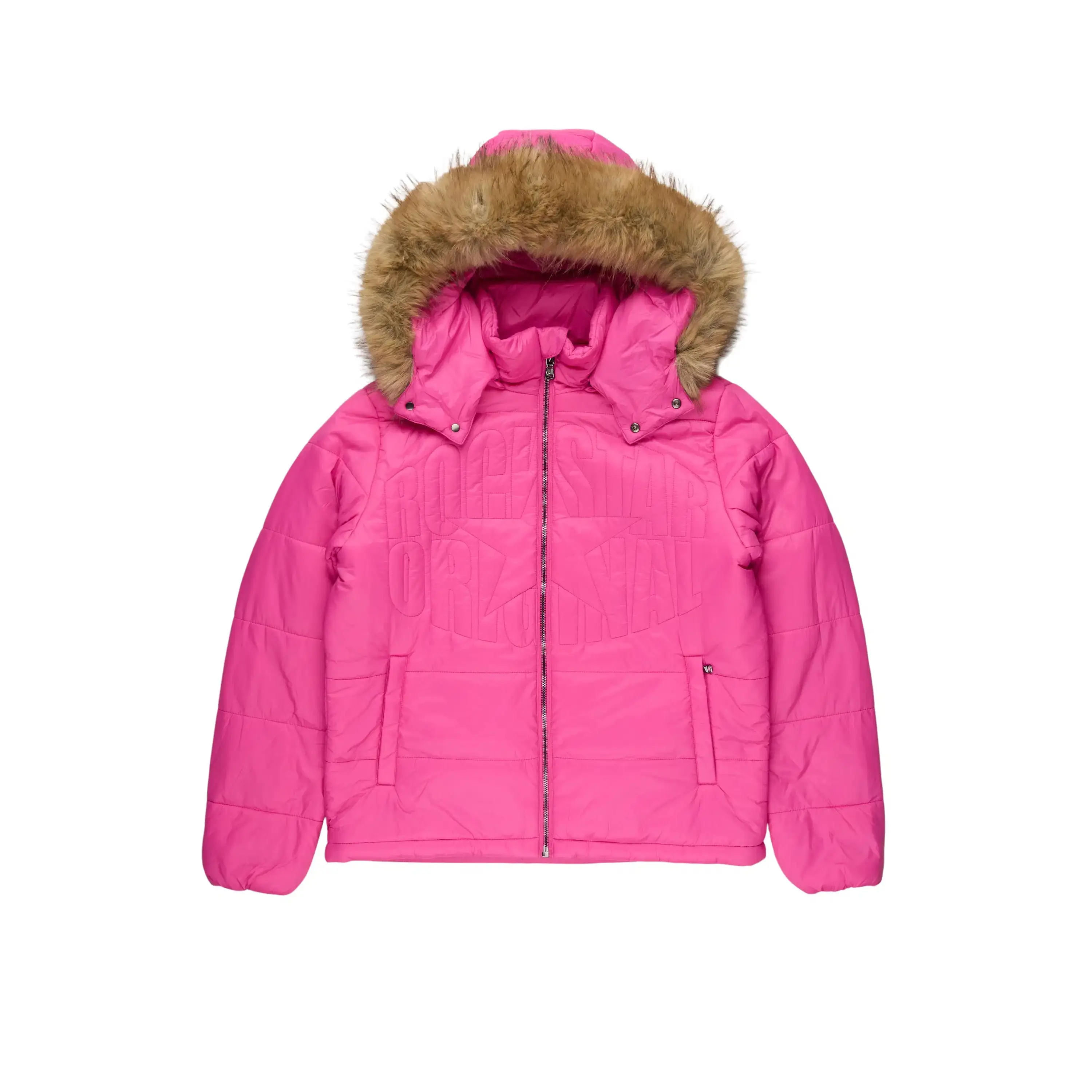 Marlona Hot Pink Oversized Puffer Jacket Marlona Hot Pink Oversized Puffer Jacket