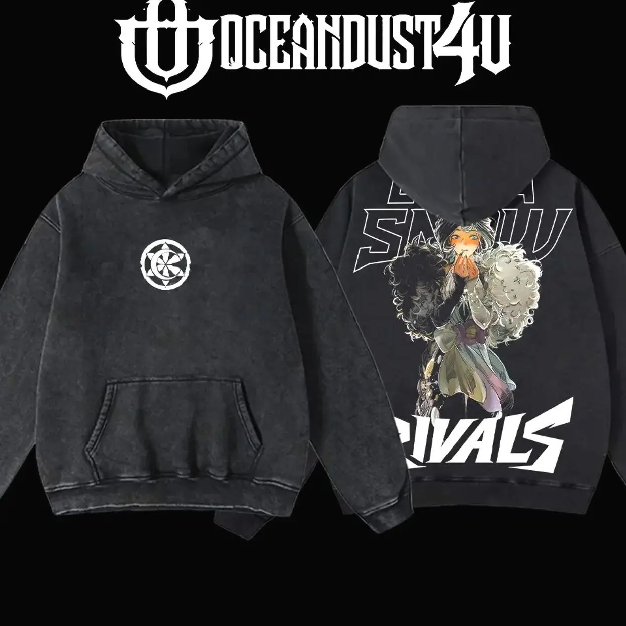 OceanDust4U Rivals Luna Snow Hoodie & T-Shirt 100% Premium Cotton Oversized Fit Pre-Washed Unisex Classic Top American Made CW2