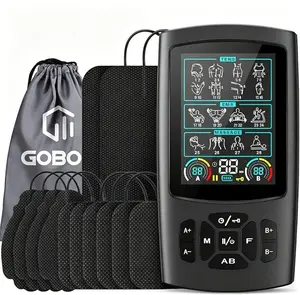 Drug-Free TENS/EMS Muscle Stimulator – Dual Channel, 28 Modes, 40 Intensities, Muscle Recovery & Full Body Massage, New Color Screen, 12PCS Pads