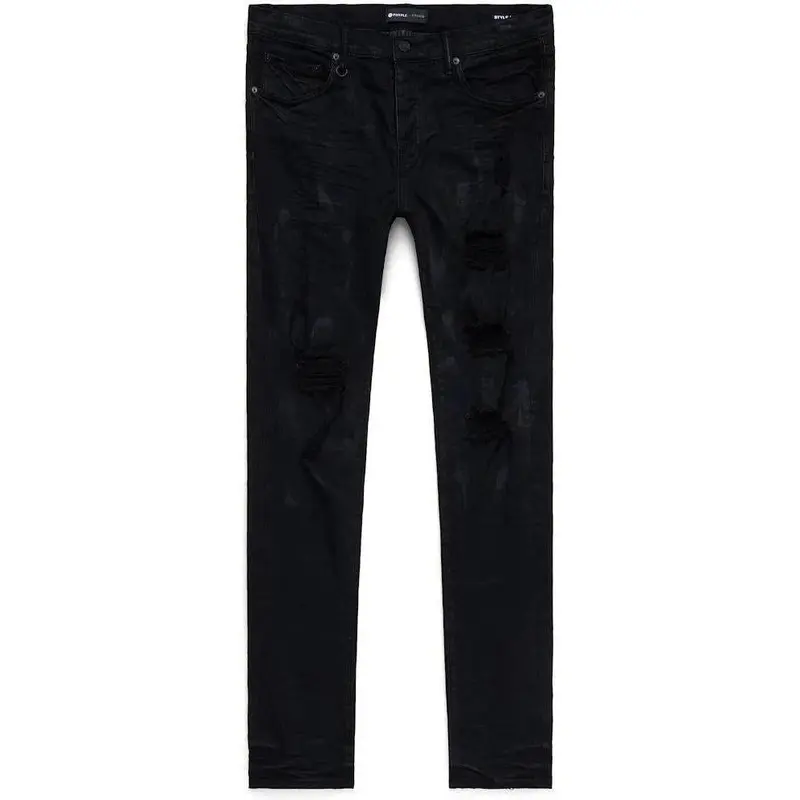 Purple Brand Black Oil Spill Jean Black