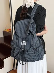 Ladies' Fashionable Backpack, Simple Casual Retro Style, Large Capacity Versatile Bag for Daily Commuting School Travel College Use