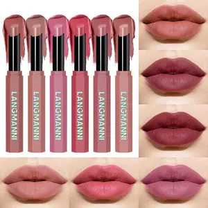 6PCS Pink & Rose Matte Lipstick Set – Soft Nude Pink, Dusty Rose & Berry Shades – Creamy Velvet Long Lasting Lip Color Collection – Lightweight Full Coverage Blur Effect Lip Makeup Kit