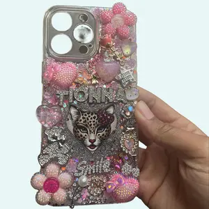 Personalized Custom Phone Case with Leopard Design & Customizable Text - Stylish Protective Cover for Your Device