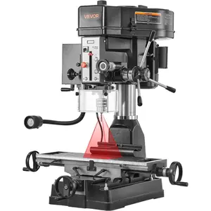 VEVOR 12 in Benchtop Drill Press, 5 Amp 120V, Variable Speed Cast Iron Bench Drill Press, 12 in Swing Distance 0-45 Tiltling Worktable with Laser Work Light, Tabletop Drilling Machine for Wood MetalVEVOR Super Brand Day