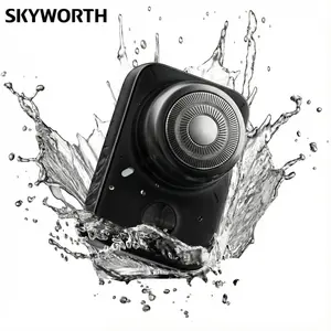 [SKYWORTH]2026 Upgraded Beard Shaver for Men Mini Portable DSLR Design Electric Shaver 2-in-1 Shaver & Mirror Waterproof Rechargeable for Travel & Home Electric Razor
