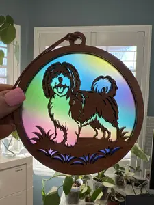 Havanese Suncatcher for Sunny Window