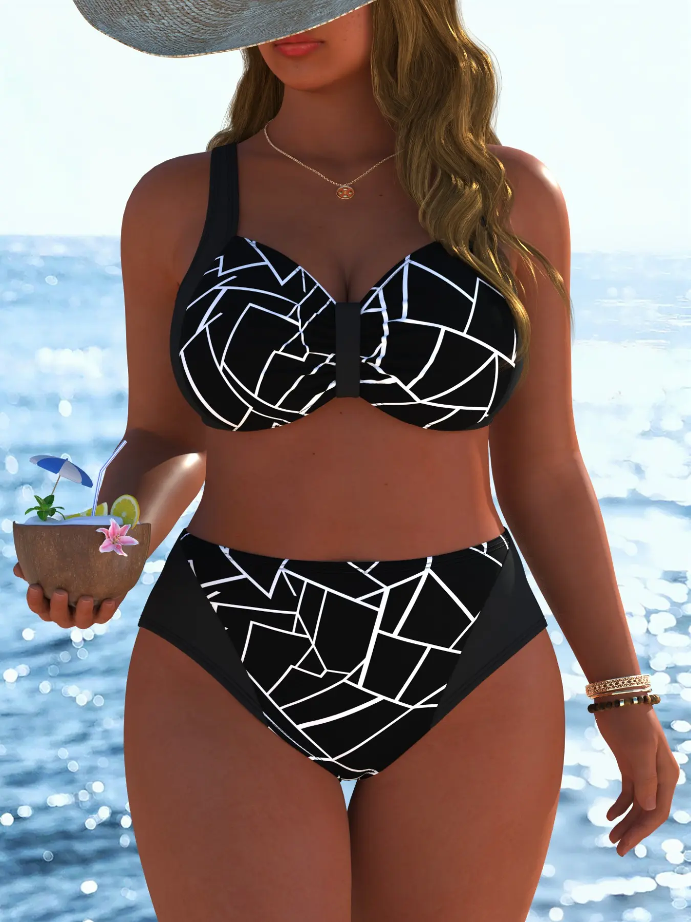 New Arrival Women's swimwear for ladies Plus swimwear summer beach festival vacation travel Sexy two piece set, Swimsuit Set, Bikini sets Best Selling