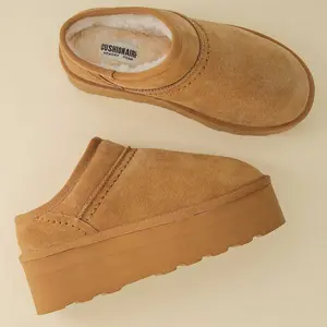 Cushionaire Women's Huggy Cozy Platform Mule Slipper