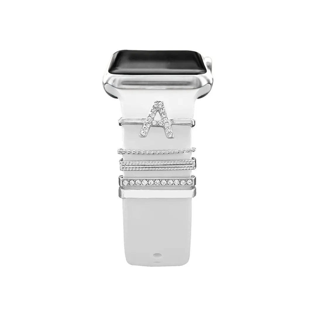Letter Initial Alphabet Decorative Charms for Apple Watch Band