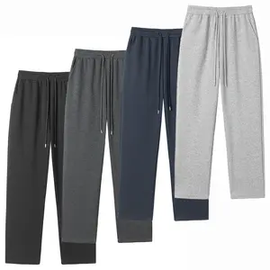 Men's Solid Color Fashion Sports Sweatpants, All-Season Style, Sporty Casual Style, Drawstring Design, Men's Bottoms