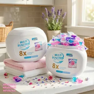 HOT! 80 PCS 5-IN-1 SCENTED LAUNDRY DETERGENT PODS, Laundry Beads, 8g Heavy-Duty Concentrated Capsules, 8X Cleaning Power, 72H Long-Lasting Perfume Scent, No Perfume Needed, Powerful Stain Removal, Family & Travel Packs (10/40/80 Counts)
