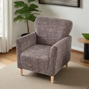 Stretchable Armrest Single Seat Cover, Soft Breathable Washable Sofa Protector, Elastic Closure Design, Home Hotel Coffee Shop Decor, Elastic Sofa Slipcover