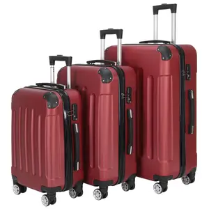 3-piece luggage set with TSA lock and dual rotating wheels, expandable for large storage (20 inches+24 inches 28 inches), sturdy structure, equipment not compressed, high safety performance