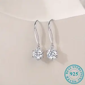 S925 Sterling Silver Moissanite Earrings Women Earring Fashion Luxury for Valentine's Day engagement birthday gifts and gift-giving