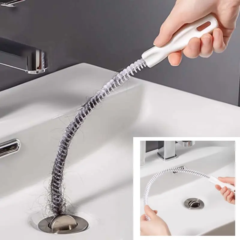 1-Piece Heavy Duty Flexible Pipe Dredging Tool, Household Hair Removal Drain Cleaner for Bathroom Sewer & Sink, Practical Kitchen Debris Blockage Cleaning Gadget-MM1, Blockages