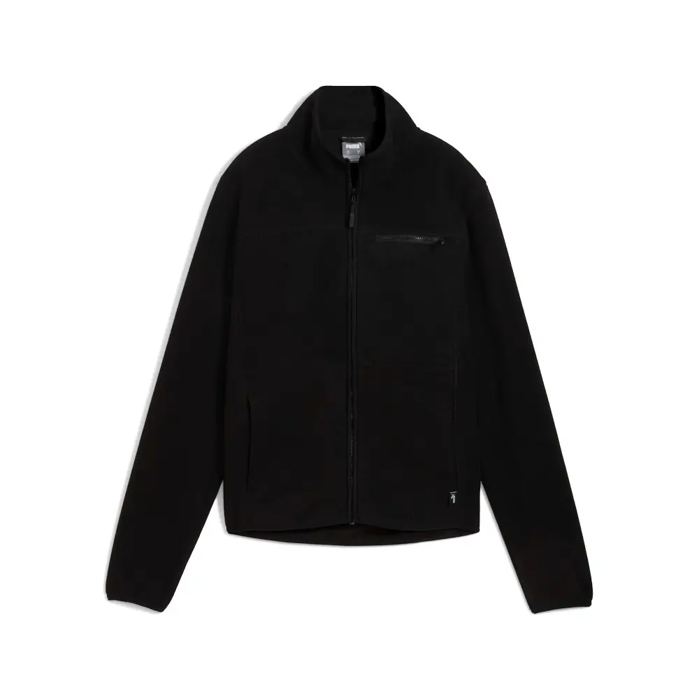 PUMA Womens Polar Fleece Jacket Athletic Outerwear Casual - Black