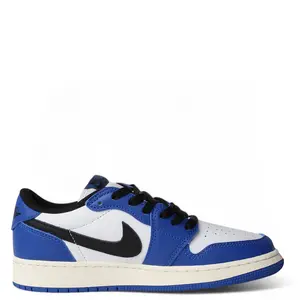 Youth Jordan 1 Retro Low OG White/Black-Game Royal-Sail (CZ0858 140) (GS)