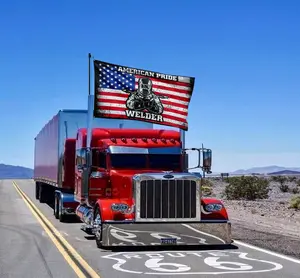 Welder American Flag Patriotic USA Welding Design Outdoor Yard Garden Flag Double Sided Weather Resistant