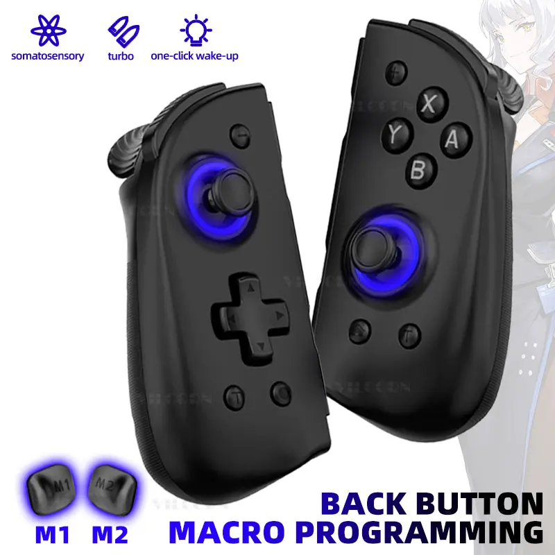 BT 5.2 Joy  For NS Switch/Lite/Oled Joy-pad L/R 2 Gamepads Hall Trigger Joystick with Dual Vibration 6 Axis joypad Console Controller Turbo