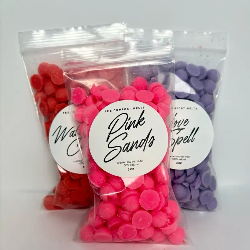 Hand-Poured 3oz Multiple Scents Soy Wax Melt Sample Bags, Highly Scented Home Decor & Supplies Wax Melts