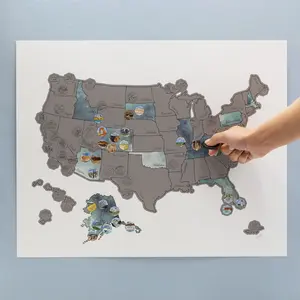 Jetsettermaps Scratch Your Travels National Parks USA Map - Track your visits to the national parks