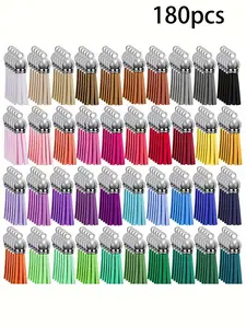 180pcs Random Color Tassel Charms, DIY Jewelry Making Materials, Earrings Keychains Bag Decorations, Durable Handmade Accessories