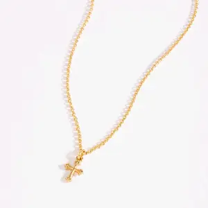 KIDS- Mini cross necklace Gold Plated...