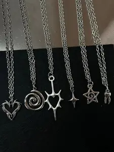 6-Piece Accessory Set for Versatile Styling, Perfect for Daily and Special Occasions, Fashion Essentials for Every Wardrobe, Party Ready, Heart Design Necklace