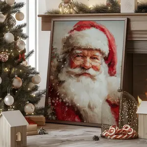 (No Frame) Santa Claus Print | Santa Wall Art | Christmas Printable Art | Santa Claus Winter | Christmas Wall Art | Christmas Poster | Christmas Prints