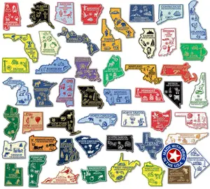 Original U.S. State Magnet Set by Classic Magnets, 51-Piece Vintage Magnet Set