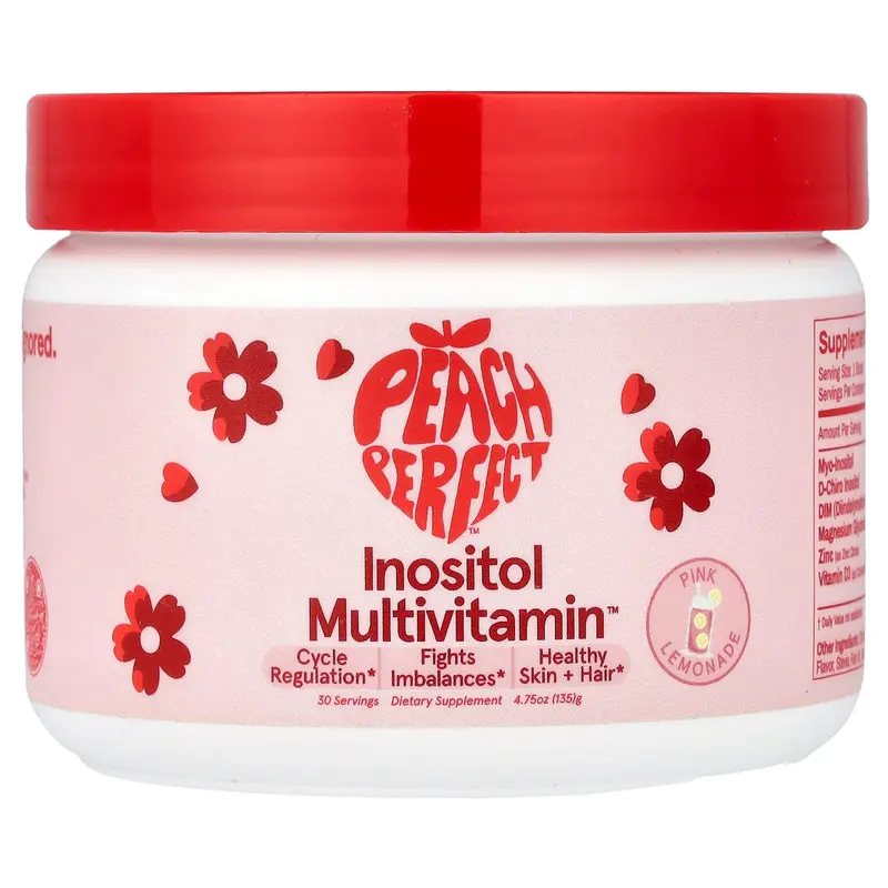 Peach Perfect Inositol Multivitamin™, Pink Lemonade, 4.75 oz (135 g)