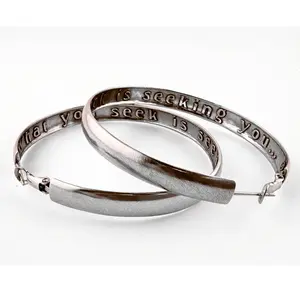 What You Seek Hoop Earrings - Thick Studs, Elegant Design, Luxury Jewelry, Gold/Silver, Limited Edition, Lever-back Closure, 2¼" Diameter