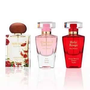 Floral Fragrance Set, Jean Rish  | Fiery Rose + Diamond Essence + Ruby Rouge | 100 ml - 3.4 Fl Oz, Made In USA