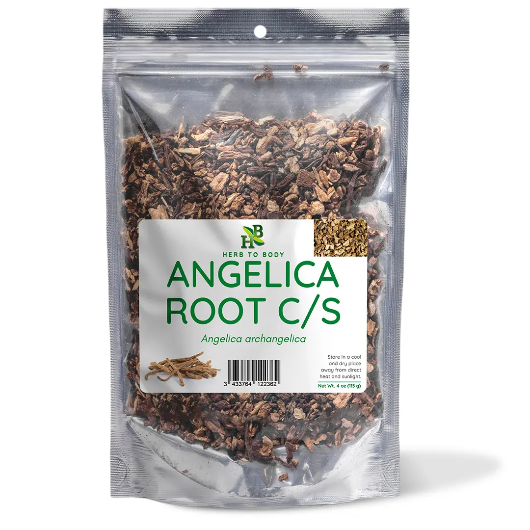 Angelica Root C/S – 4 oz (113g) | Cut & Sifted Dried Root for Herbal Tea & Cooking | Herb To Body