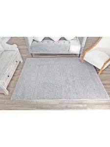 212 MAIN CosmoLiving RA29168 Rectangle Decorative Area Rug, 5 ft. x 7 ft. 6 in. Chanai CN40B Quartzite Geometric Print, Contemporary Look, Gray, Indoor Use, Decorative Rugs
