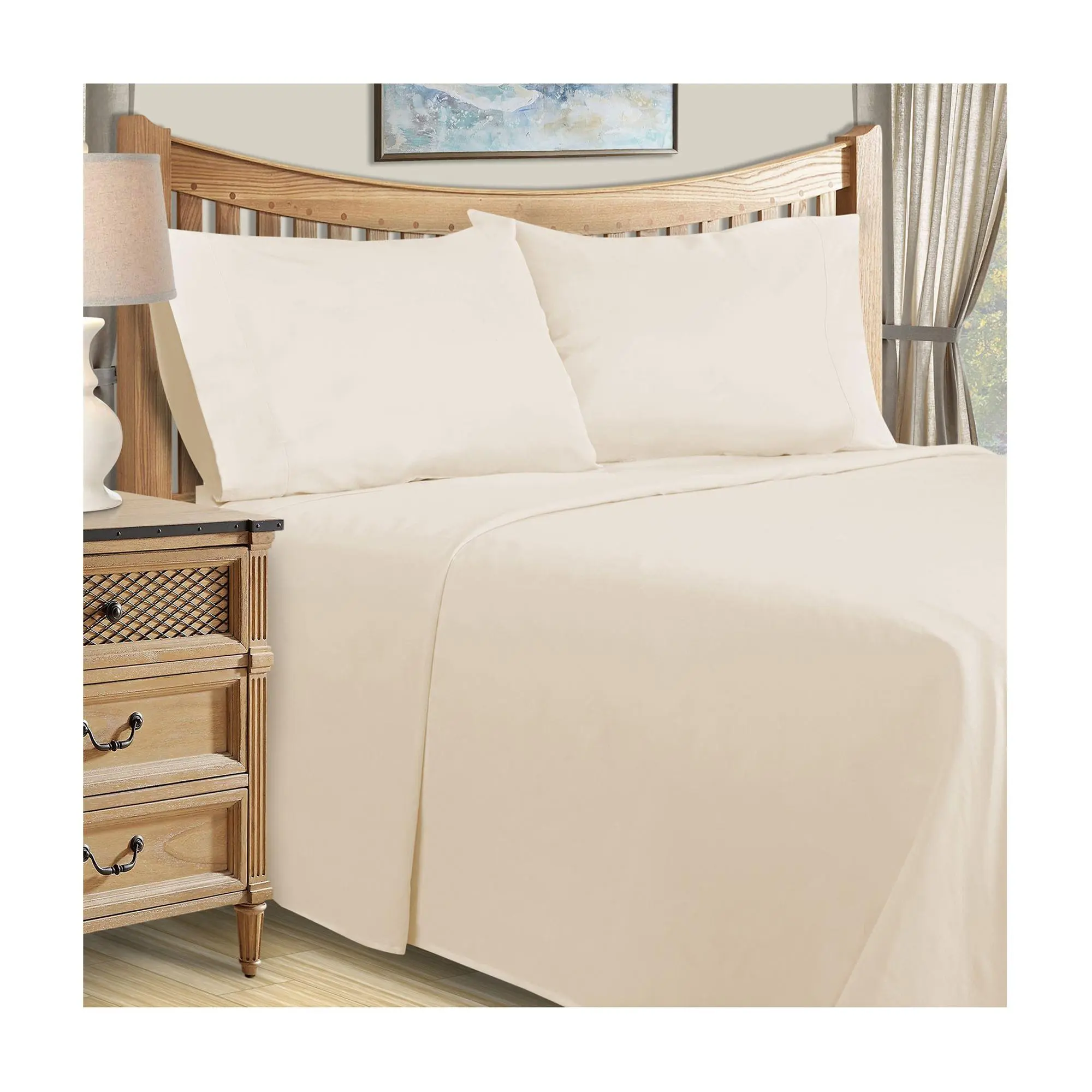 Superior Solid 1500-Thread Count Cotton-Blend Sheet Set, King