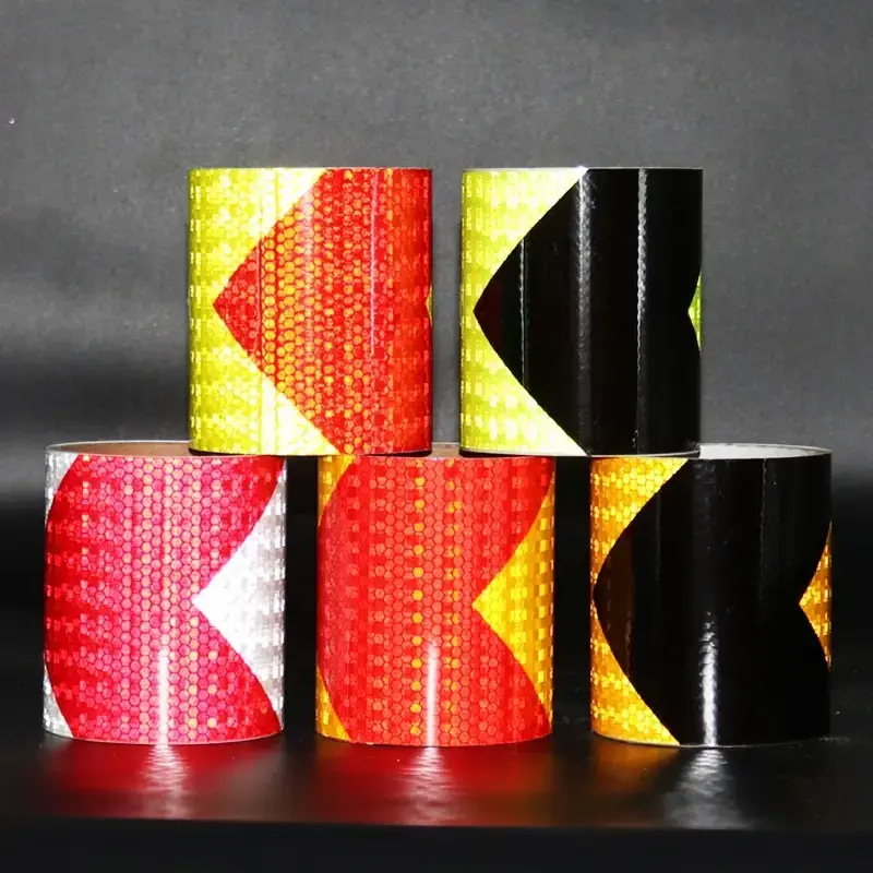 5CM High Visibility Self-adhesive PVC Reflector Sheeting Tape Road Traffic Collision Avoidance Reflective Sign Sticker