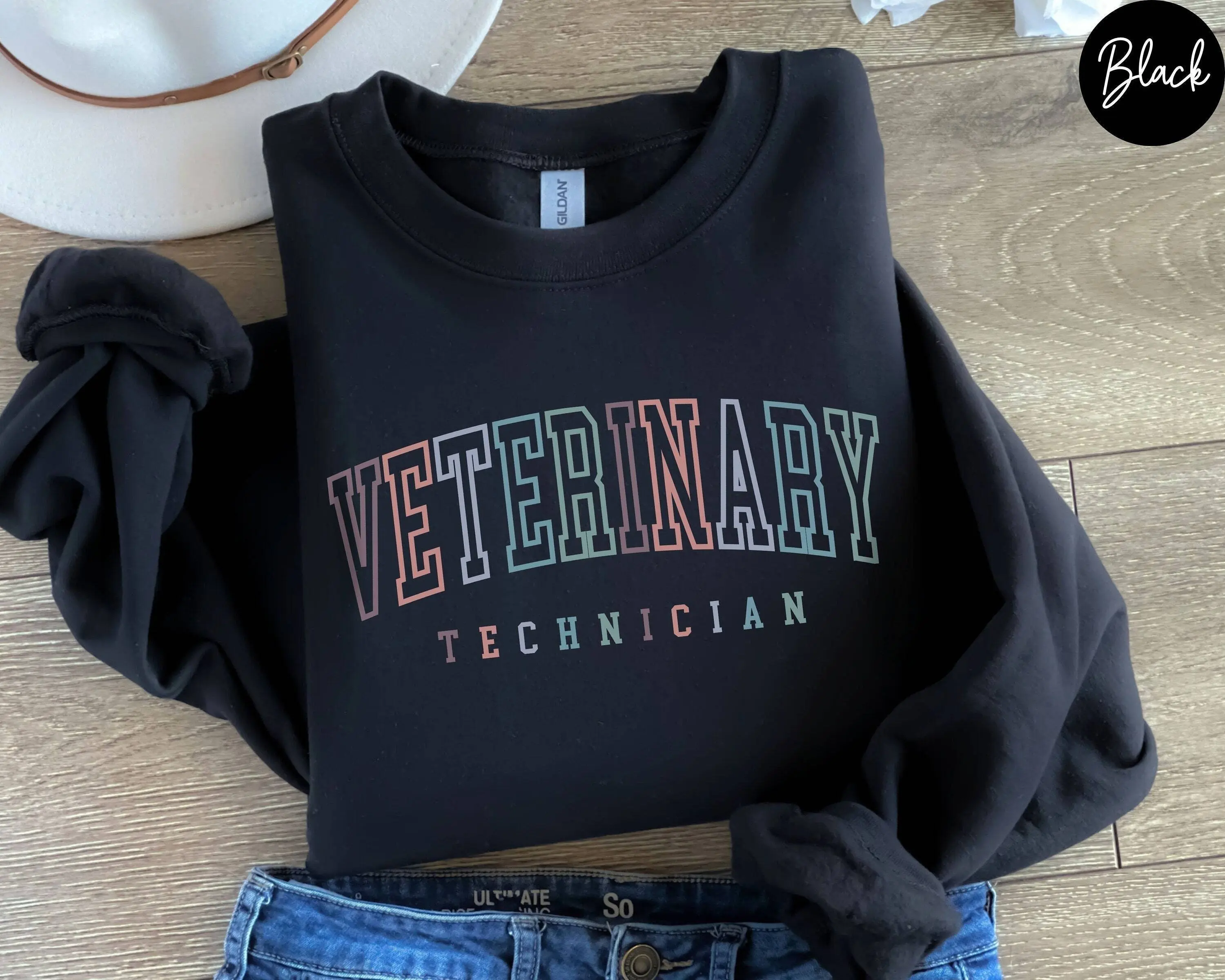 Vet Tech T-Shirt / Sweatshirt / Hoodie, Veterinary Technician Short Sleeve , Veterinary Medicine Tshirt, Veterinarian Cotton  Fabric