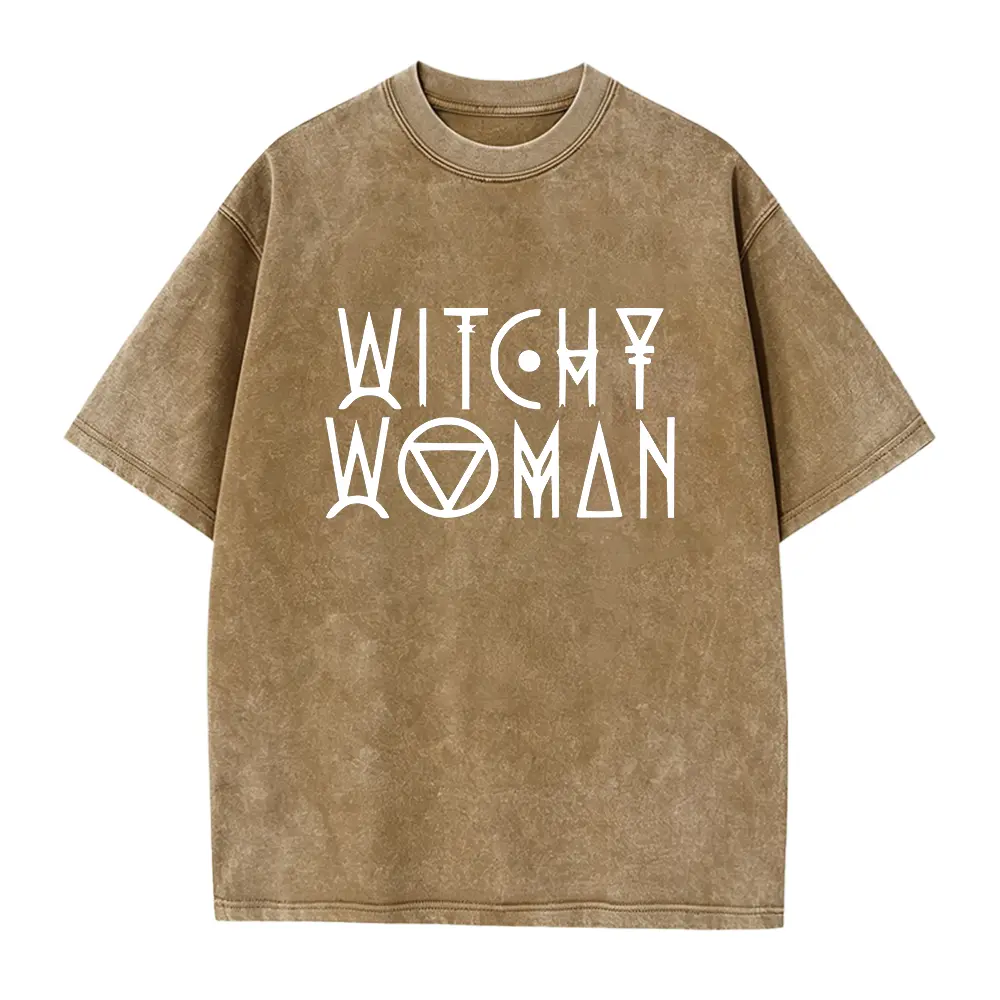 Witchy Woman Graphic Quote T-Shirt, Short-Sleeved Cotton Halloween Witchcraft Magic Tee in Various Colors ,Wiccan Shirt, Gifts for Her
