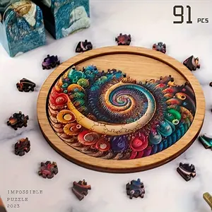 [Infinite Irregular Wooden Brain Teaser] Dopamine Puzzle - Galaxy Infinite Irregular Wooden Brain Teaser for Adults